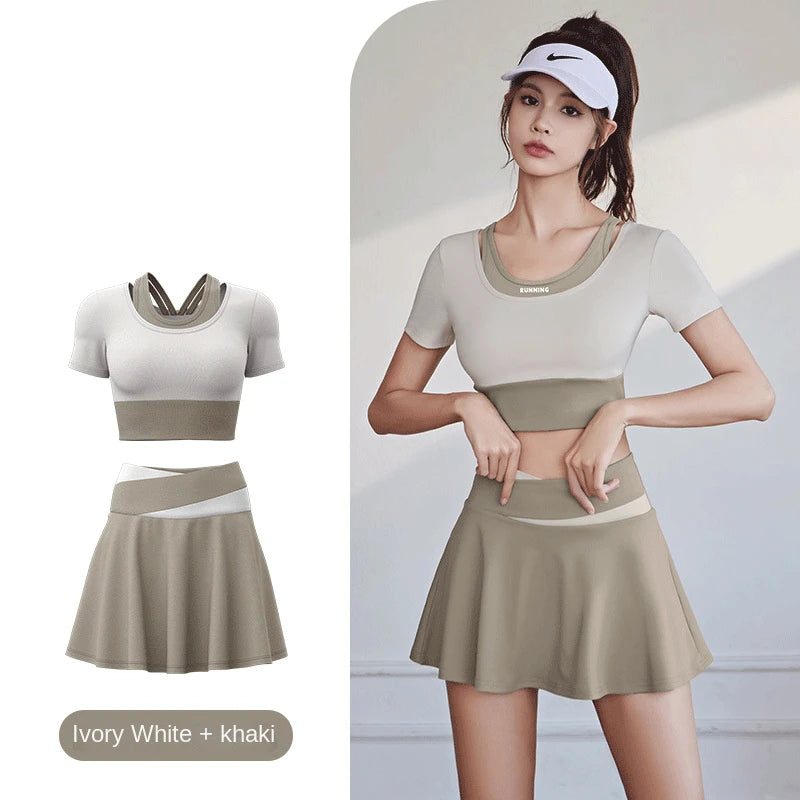 Short Style Fake Two Pieces Short Skirt Quick Drying